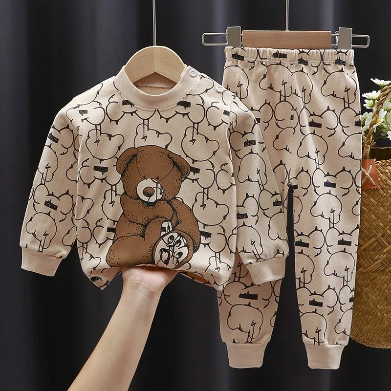 0-1-2-3-4-Years-Old-Children-s-Underwear-Set-Autumn-Home-Clothes-Printed-Cartoon