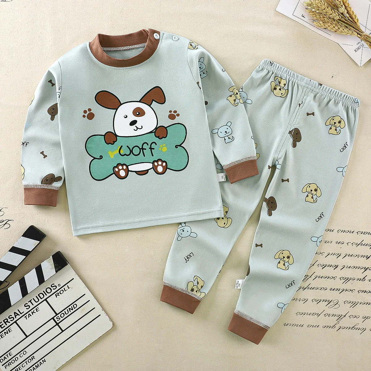 0-4-Year-Old-Baby-Clothes-Cartoon-Pajamas-Set-Children-Long-Sleeve-Home-Clothes-Tops-Pants-2