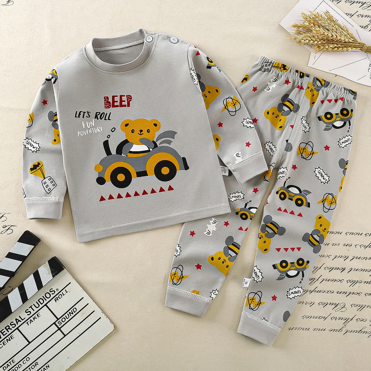 0-4-Year-Old-Baby-Clothes-Cartoon-Pajamas-Set-Children-Long-Sleeve-Home-Clothes-Tops-Pants-3