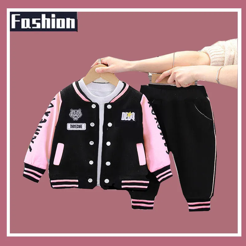 2023-New-Kids-Baseball-Clothing-Sets-Boys-Girls-Casual-Sports-Suit-Coat-Pant-2Pcs-Spring-Autumn-2