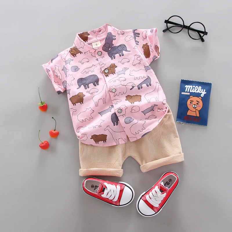 2024-Summer-Casual-Clothes-Fashion-Baby-Boy-s-Suit-Set-Top-Shorts-2PCS-Baby-Clothing-Set-1