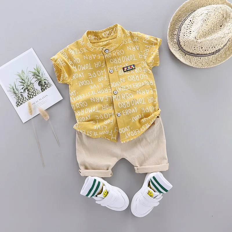 2024-Summer-Casual-Clothes-Fashion-Baby-Boy-s-Suit-Set-Top-Shorts-2PCS-Baby-Clothing-Set-2