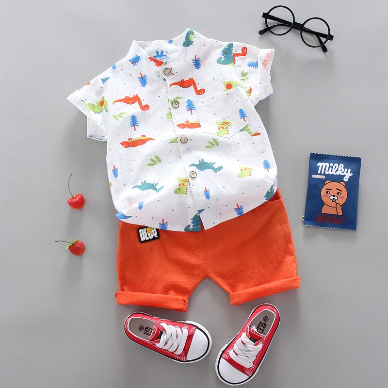 2024-Summer-Casual-Clothes-Fashion-Baby-Boy-s-Suit-Set-Top-Shorts-2PCS-Baby-Clothing-Set-3
