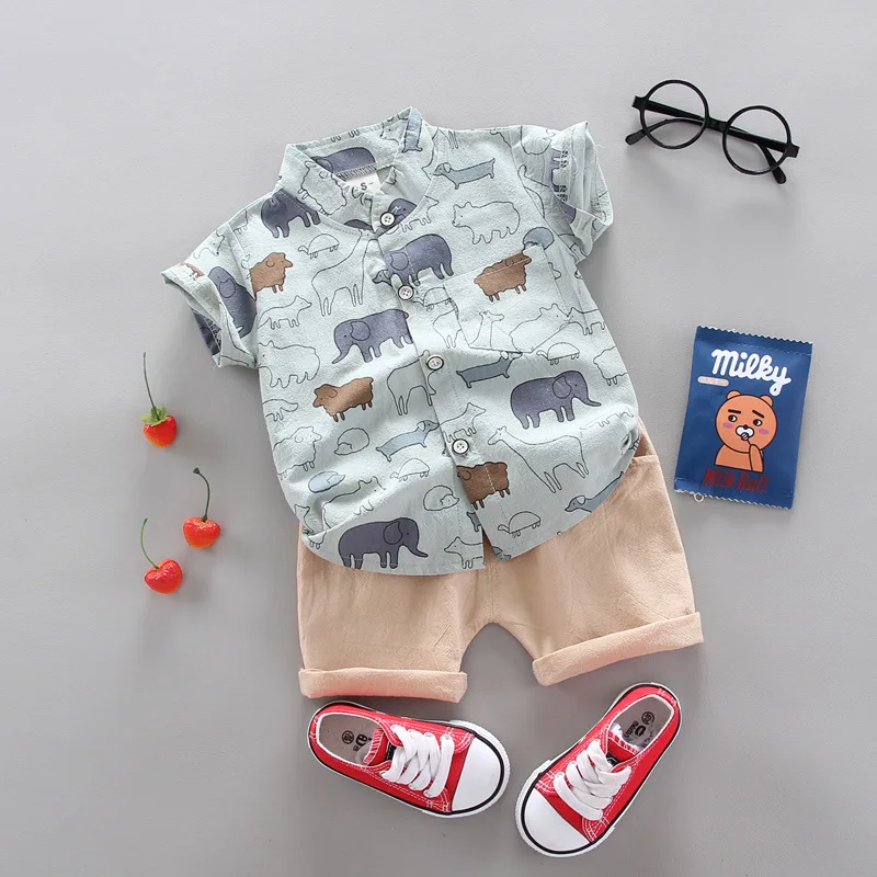 2024-Summer-Casual-Clothes-Fashion-Baby-Boy-s-Suit-Set-Top-Shorts-2PCS-Baby-Clothing-Set-4