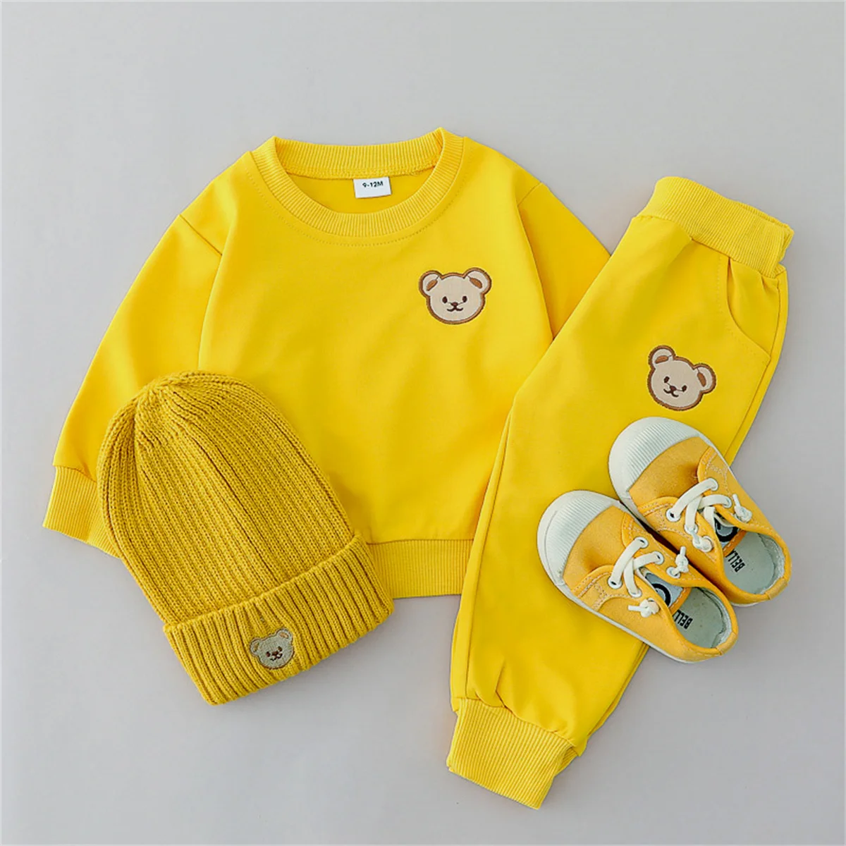2PCS-Children-s-Set-Spring-and-Autumn-Simple-Little-Bear-Head-Round-Neck-Long-Sleeve-Pants