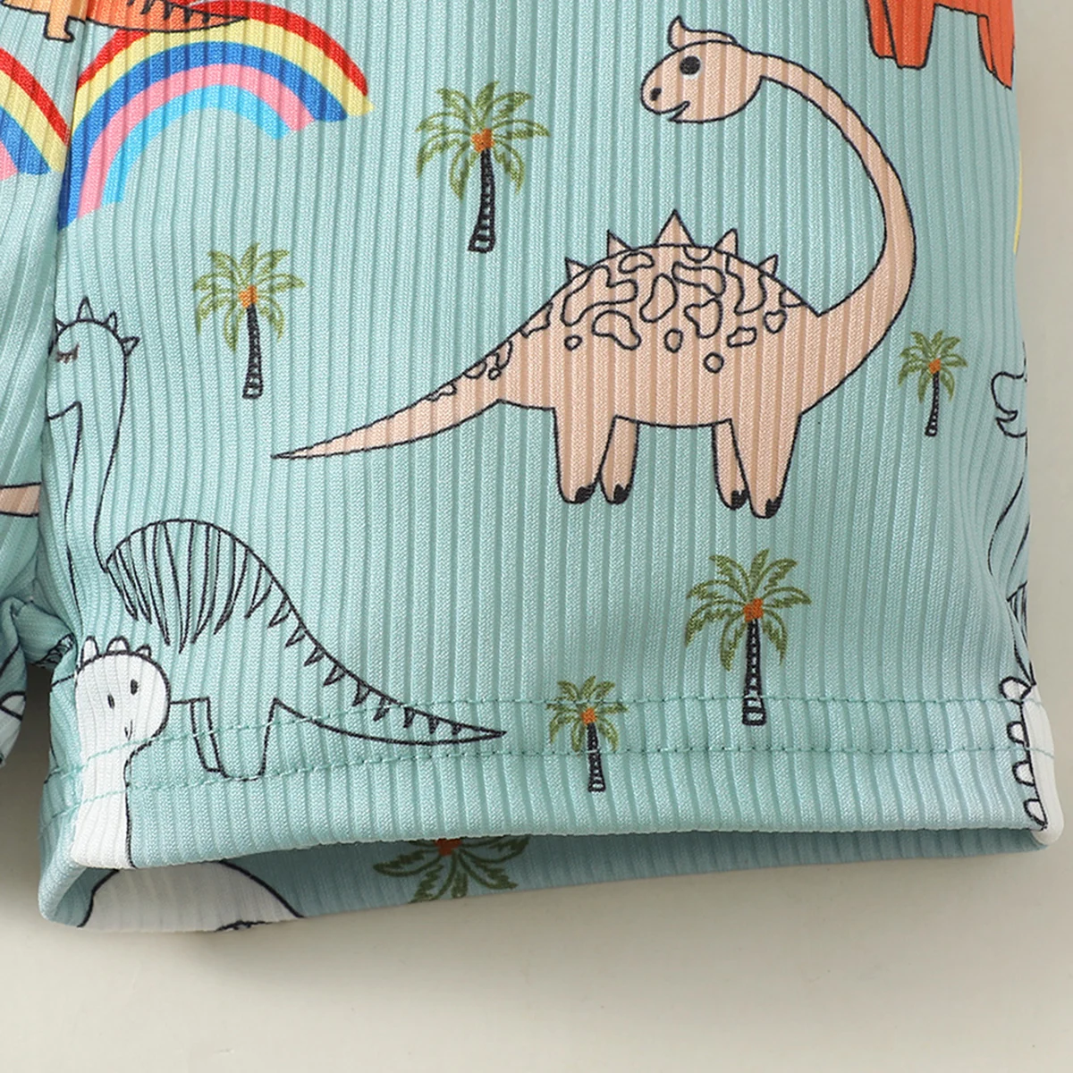 2pcs-Baby-Boys-Cute-Dinosaur-And-Tiger-Graphic-Print-T-shirt-Shorts-Set-Clothes-4