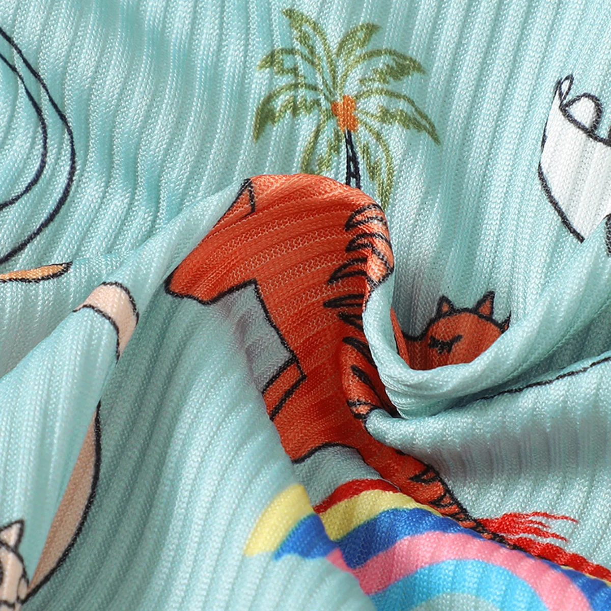 2pcs-Baby-Boys-Cute-Dinosaur-And-Tiger-Graphic-Print-T-shirt-Shorts-Set-Clothes-5
