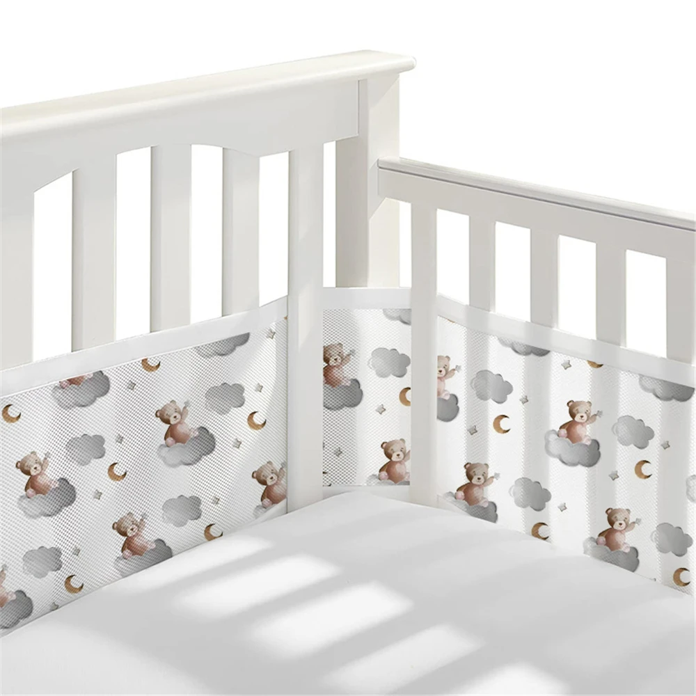 2pcs-Protector-Nursery-Cartoon-Printed-Home-Soft-Cot-Liner-Accessories-Breathable-Mesh-Bedroom-Washable-Bedding-Baby-2