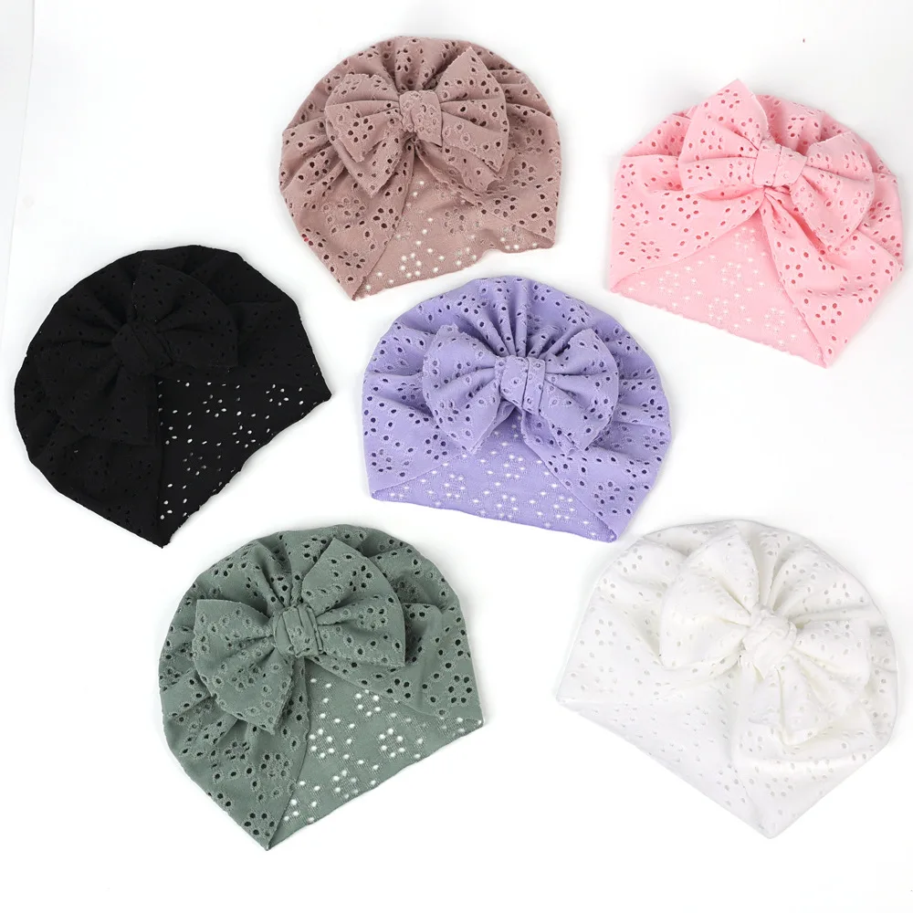 Baby-Turban-Hats-Baby-Girls-Boys-Hat-Solid-Color-Bow-Knotted-Hats-Newborn-Fetal-Cap-Headband