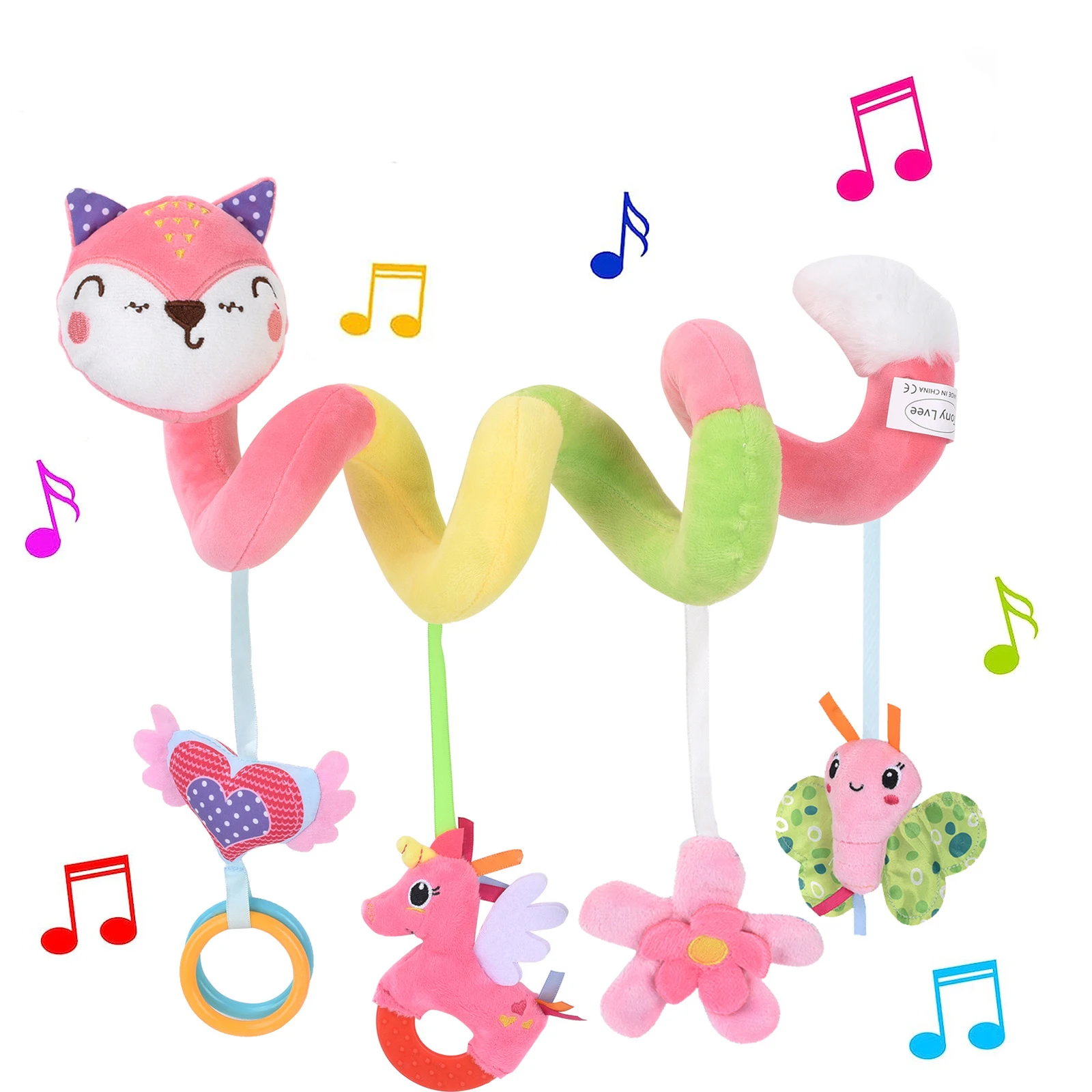 Car-Seat-Toys-For-Infant-Cute-Fox-Spiral-Plush-Toys-Stroller-Toys-Hanging-Rattle-Crib-Activity