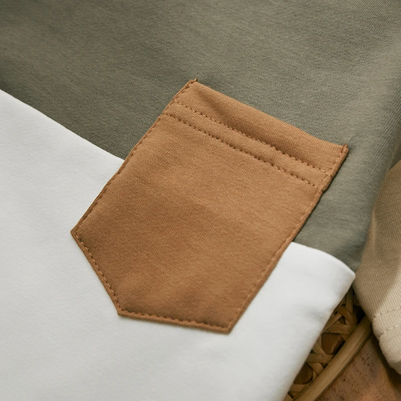 Fashion-Summer-Baby-Boys-Clothes-Set-Short-Sleeve-Pocket-Contrast-Color-T-shirt-Elastic-Waist-Shorts-3