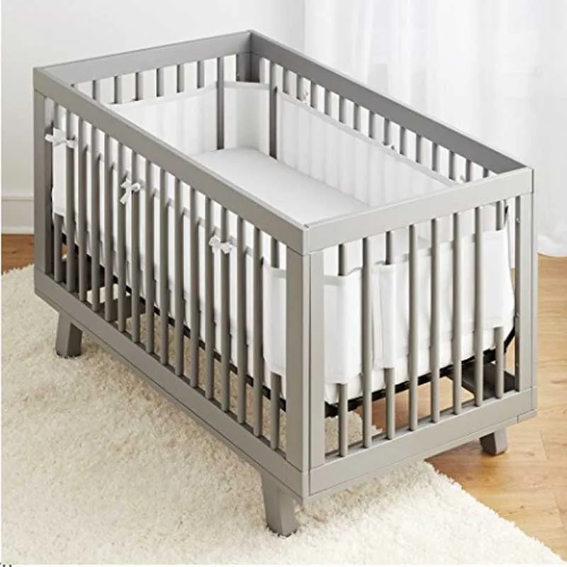 Mesh-Baby-Crib-Bed-Bumper-Liner-Around-Protector-Anti-Collision-Cot-Bedding-Set-2