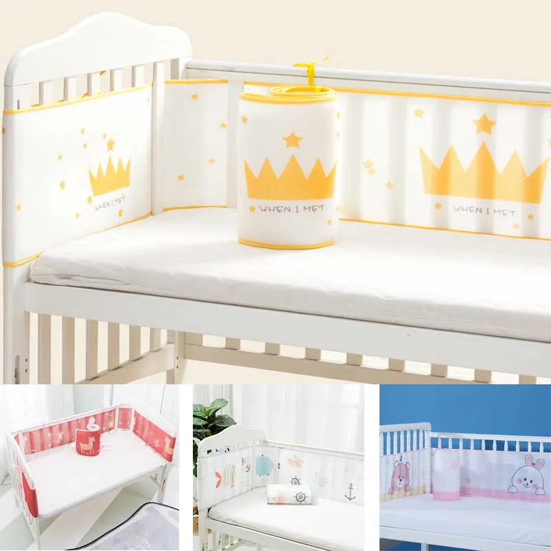 Mesh-Baby-Crib-Bed-Bumper-Liner-Around-Protector-Anti-Collision-Cot-Bedding-Set