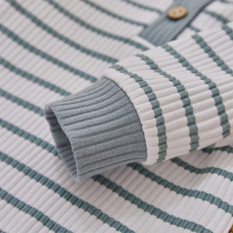 Ribbed-Stripe-New-Baby-Boy-Girls-Clothes-Fall-Toddler-Outfits-Long-Sleeve-Soft-Cotton-Romper-Pants-4