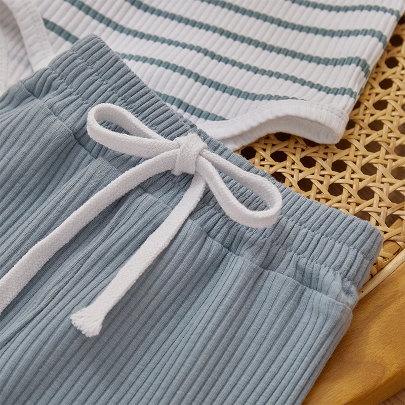 Ribbed-Stripe-New-Baby-Boy-Girls-Clothes-Fall-Toddler-Outfits-Long-Sleeve-Soft-Cotton-Romper-Pants-5