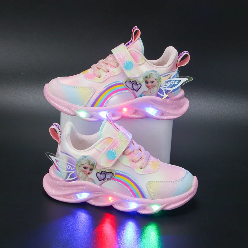 Sneakers-Disney-Frozen-Girls-Casual-Shoes-Up-LED-Light-Cartoon-Elsa-Princess-Shoes-Baby-Toddler-Shoes-3