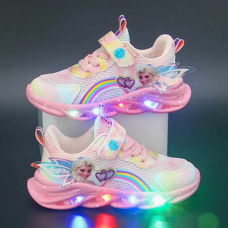 Sneakers-Disney-Frozen-Girls-Casual-Shoes-Up-LED-Light-Cartoon-Elsa-Princess-Shoes-Baby-Toddler-Shoes-4